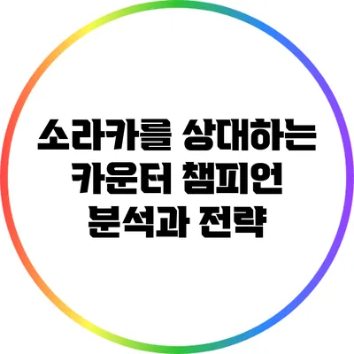 소라카를 상대하는 카운터 챔피언 분석과 전략